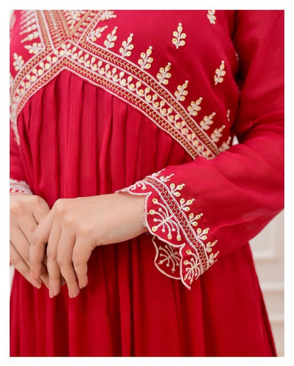 Gleska Anarkali Kurti Alia cut suits with Embroidery work