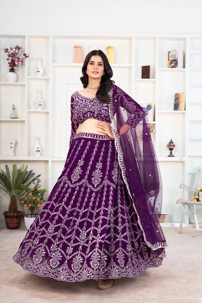 Gleska Premium Lehenga Heavy Work With Embroidery Design Wedding Event