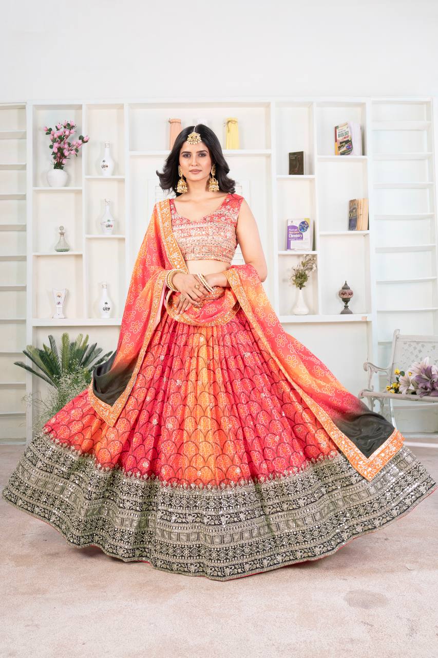 Gleska Premium Lehenga Heavy Boutiwue Work With Embroidery Design Wedding Event