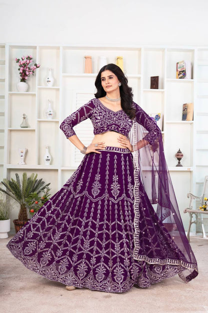Gleska Premium Lehenga Heavy Work With Embroidery Design Wedding Event