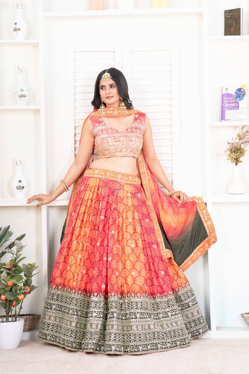 Gleska Premium Lehenga Heavy Boutiwue Work With Embroidery Design Wedding Event