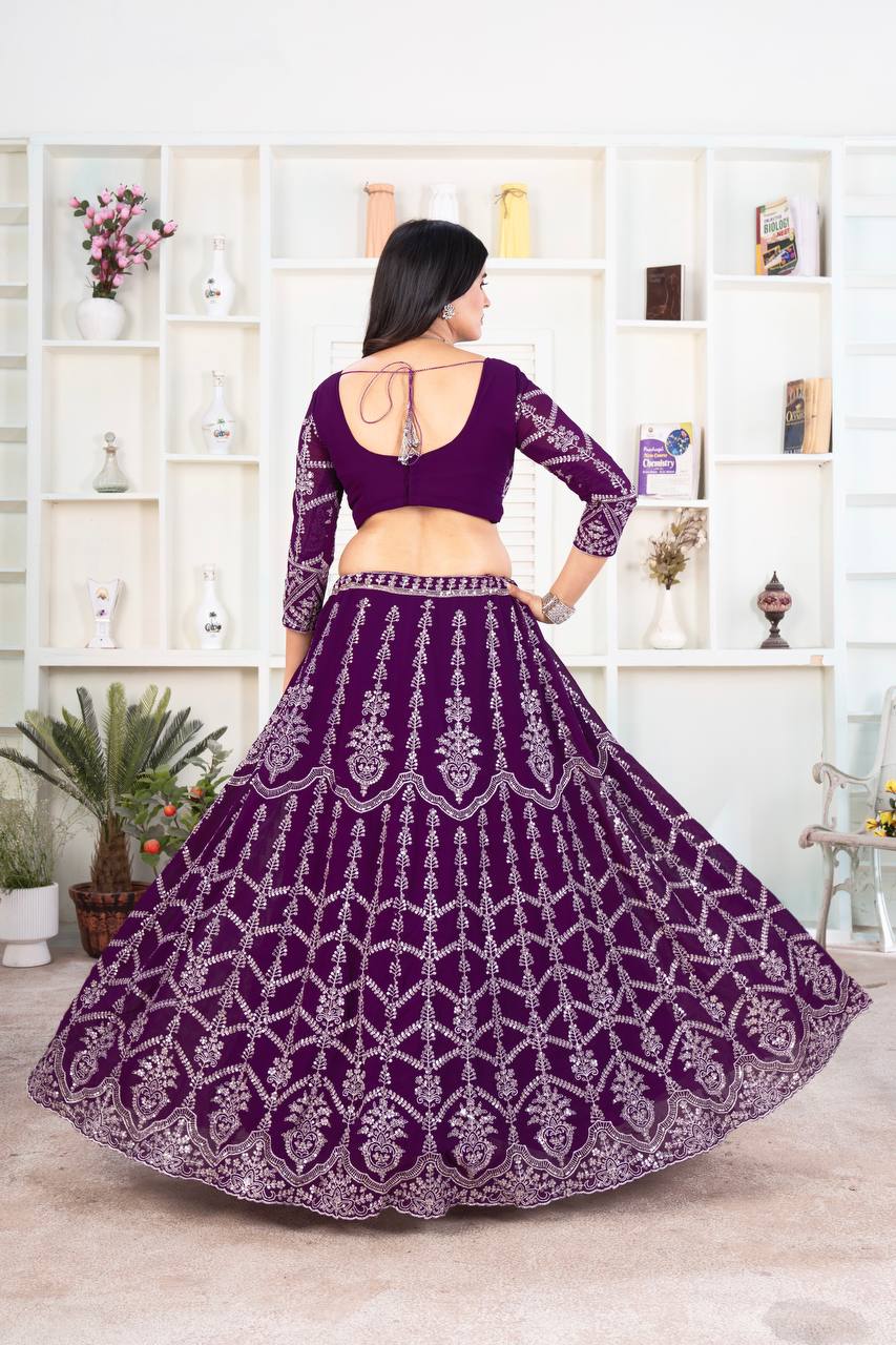 Gleska Premium Lehenga Heavy Work With Embroidery Design Wedding Event