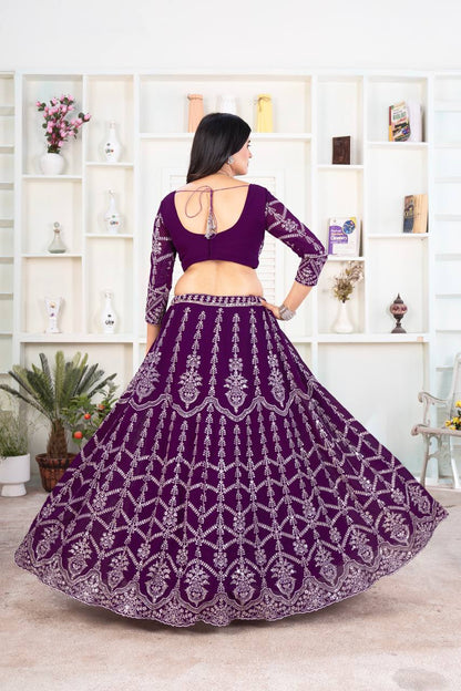Gleska Premium Lehenga Heavy Work With Embroidery Design Wedding Event