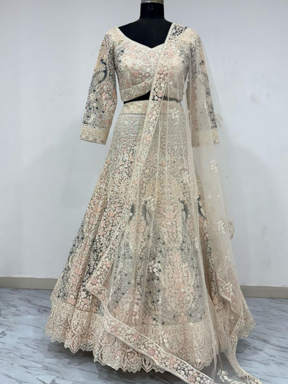 Gleska Premium Soft Butterfly Net Lehenga Wedding Collection