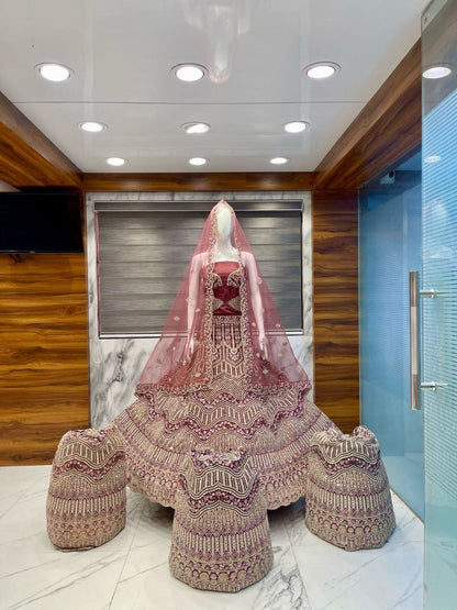 Gleska Dulhan Bridal Lehenga Heavy Work With Premium Quality