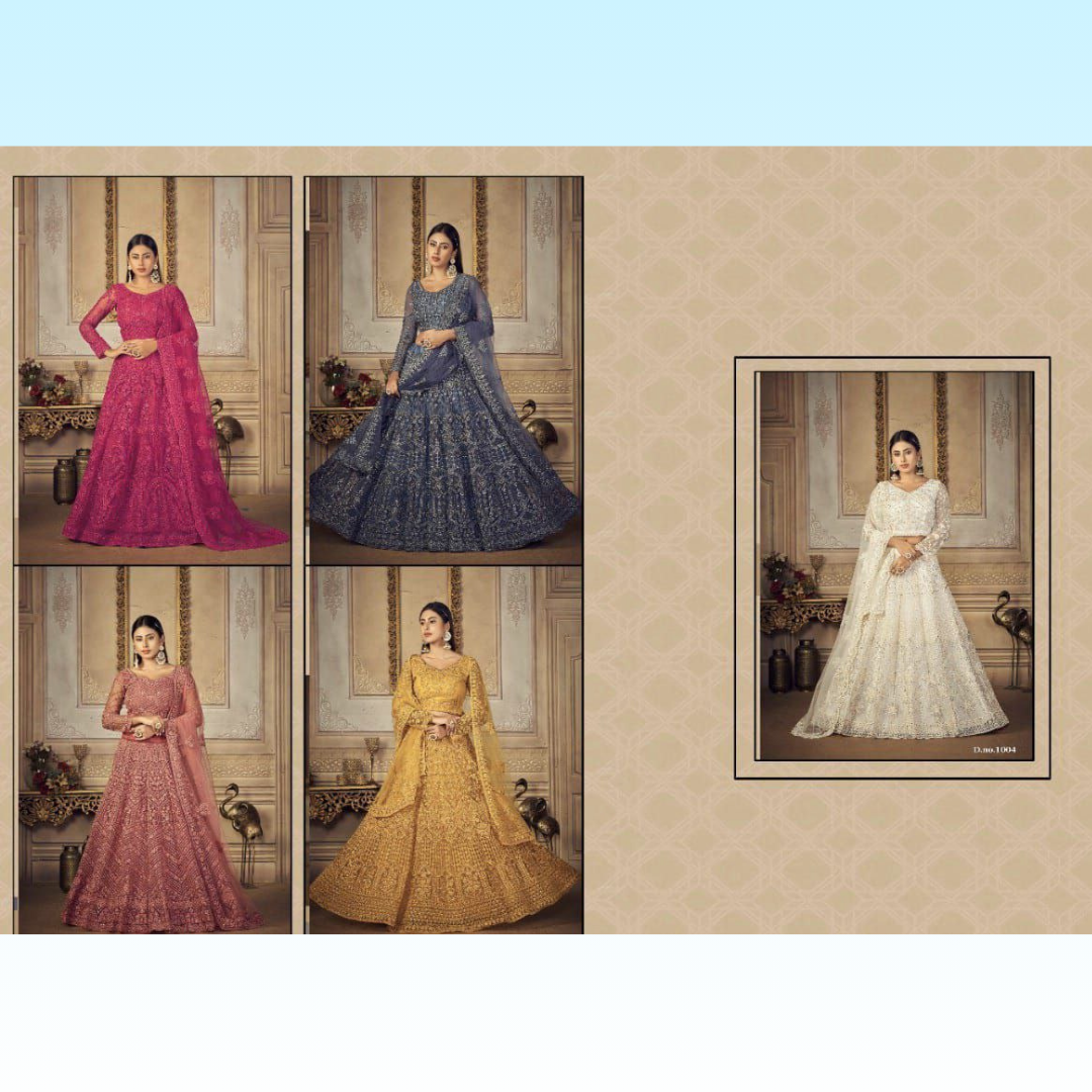 Gleska Lehenga Wedding Season Collection Dulhan Premium Combo Set 5Colour Dress