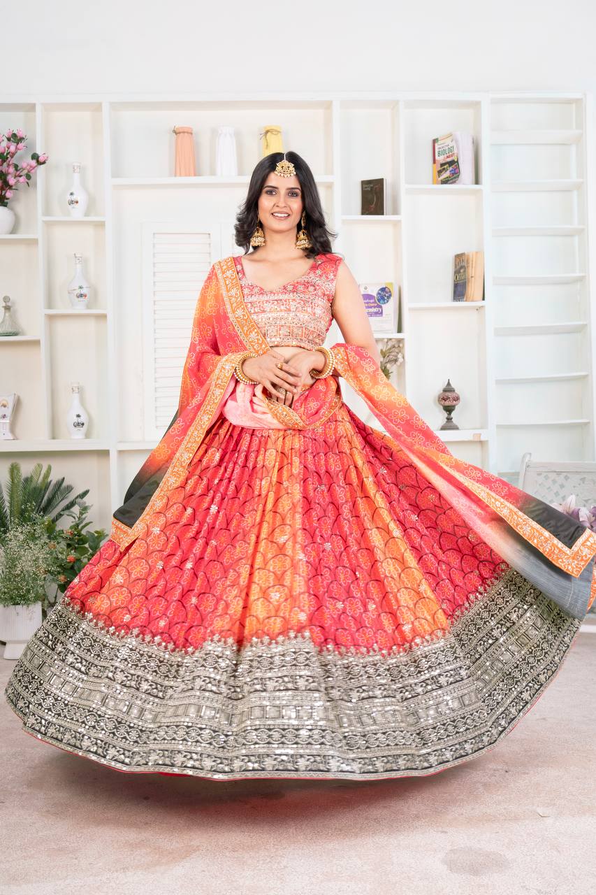 Gleska Premium Lehenga Heavy Boutiwue Work With Embroidery Design Wedding Event