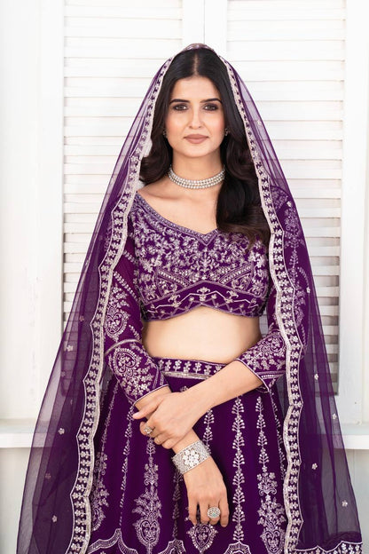 Gleska Premium Lehenga Heavy Work With Embroidery Design Wedding Event