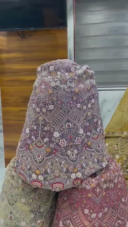 Gleska Dulhan Bridal Lehenga Heavy Work With Premium Quality