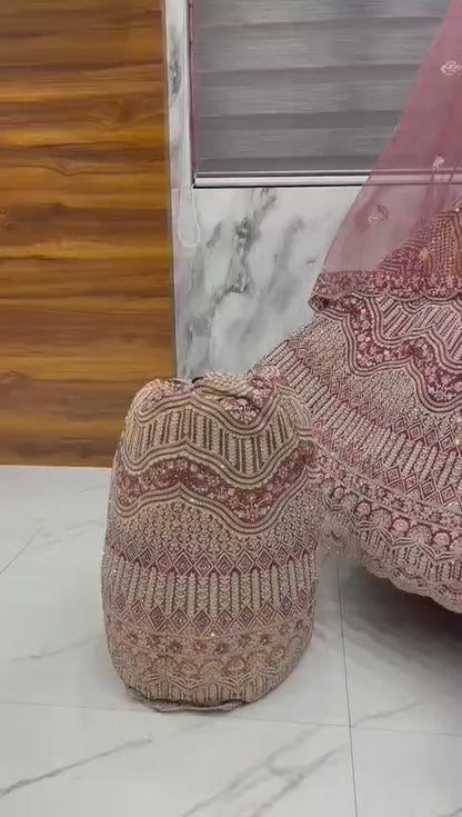 Gleska Dulhan Bridal Lehenga Heavy Work With Premium Quality