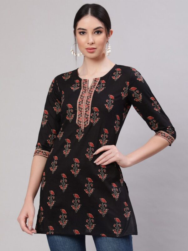 Gleska Kurti Cotton Printed Tops for Regular and Office Wear