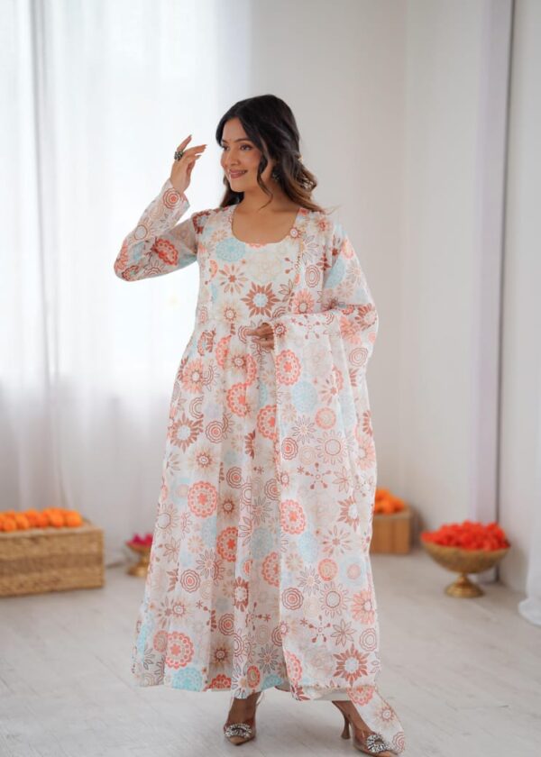 Gleska Kurti Gown Sunkissed Print Set